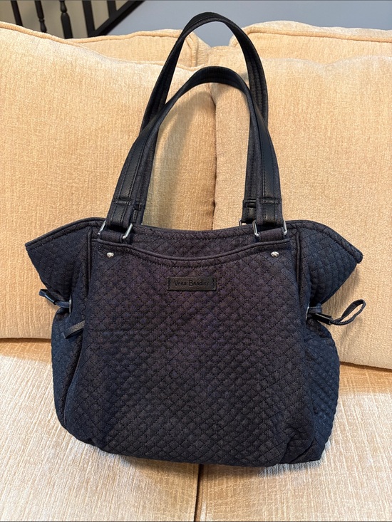 Vera Bradley Handbags - Vera Bradley Black Quilted Shoulder Tote